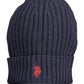 Embroidered Logo Wool Cap in Blue