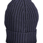 Embroidered Logo Wool Cap in Blue