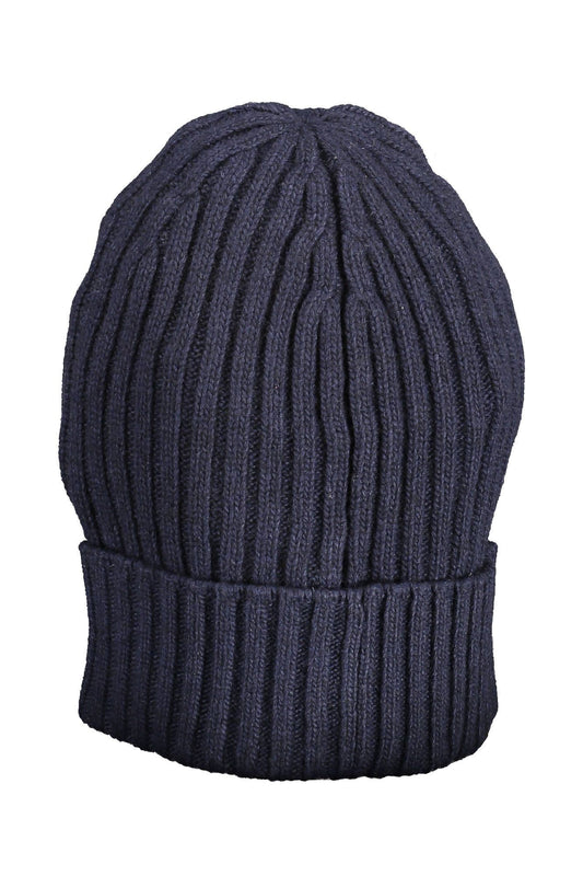 Embroidered Logo Wool Cap in Blue