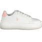 Elegant White Lace-Up Sports Sneakers