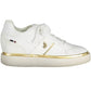 Chic White Lace-Up Sneakers with Logo Detail
