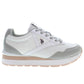 Chic White Lace-Up Sneakers with Logo Detail
