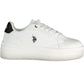 Elegant White Lace-Up Sports Sneakers