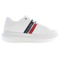Chic White Lace-Up Sneakers with Logo Detail