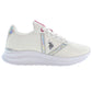 Elegant White Laced Sports Sneakers