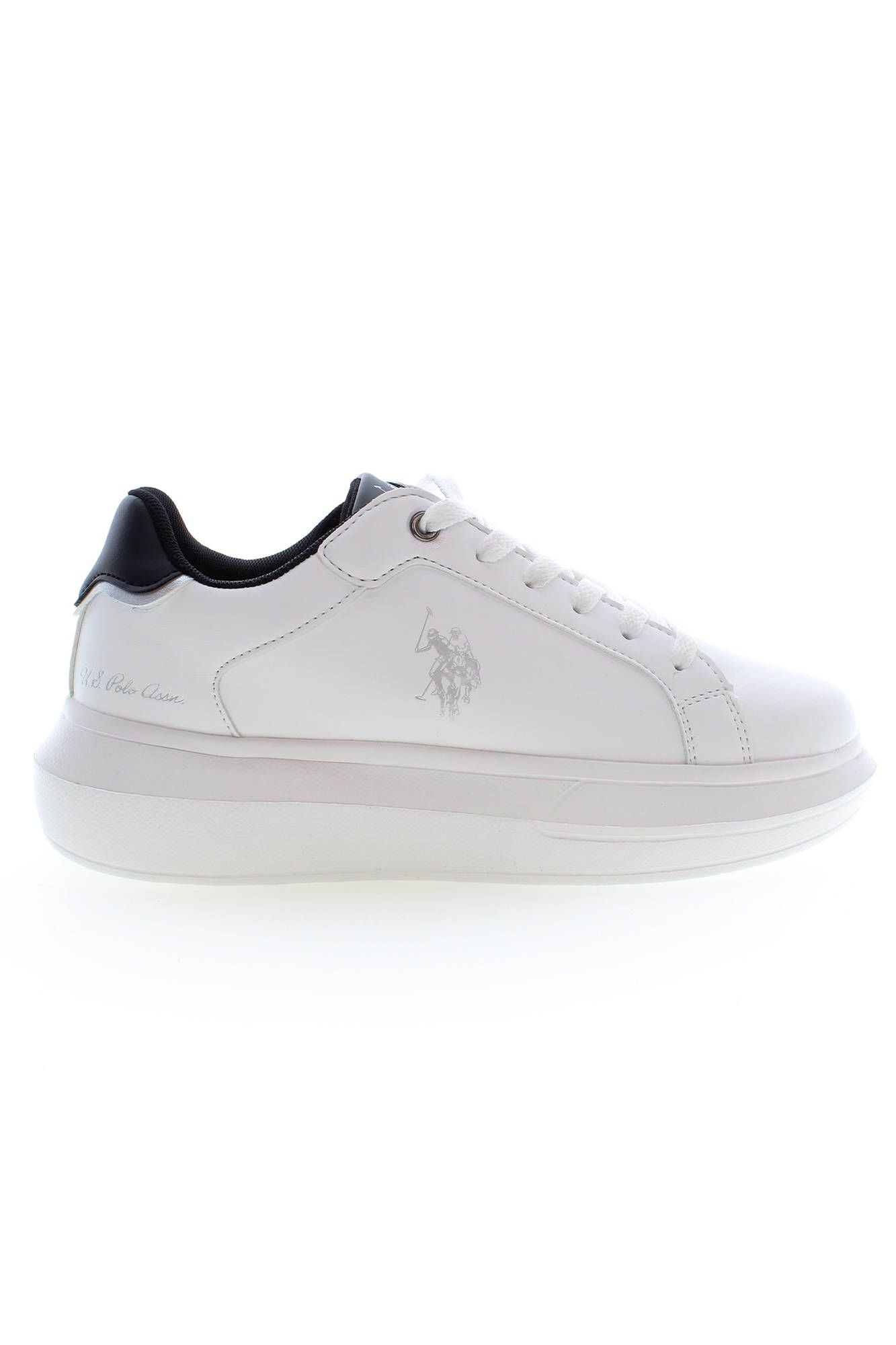 Chic White Lace-Up Sneakers with Logo Detail