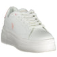 Elegant White Lace-Up Sports Sneakers