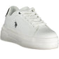 Elegant White Lace-Up Sports Sneakers