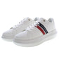 Chic White Lace-Up Sneakers with Logo Detail