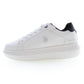 Chic White Lace-Up Sneakers with Logo Detail