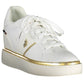 Chic White Lace-Up Sneakers with Logo Detail