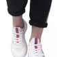 Elegant White Lace-Up Sneakers
