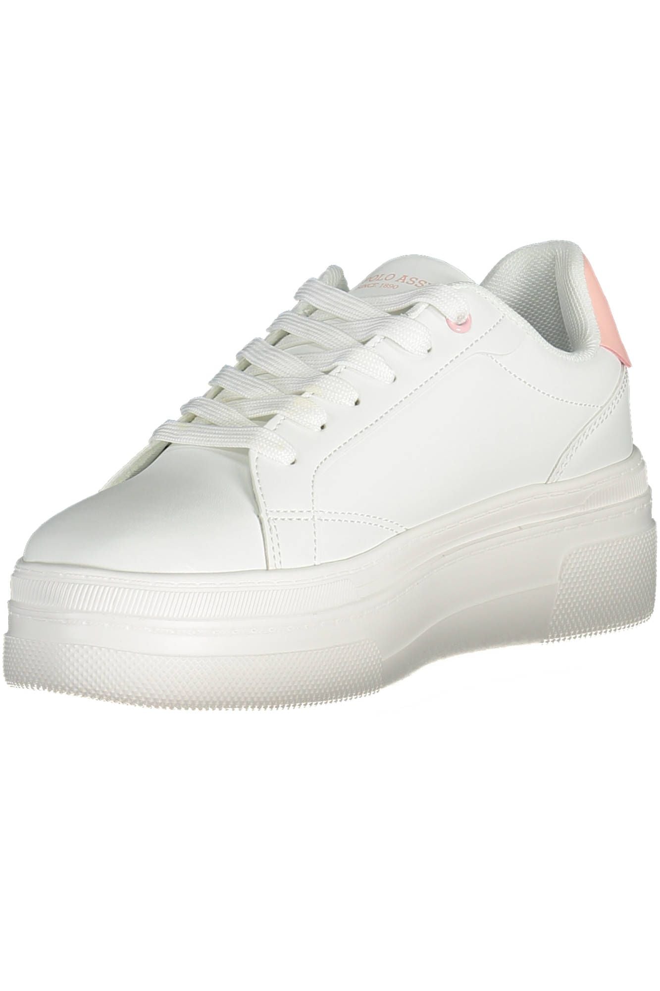 Elegant White Lace-Up Sports Sneakers