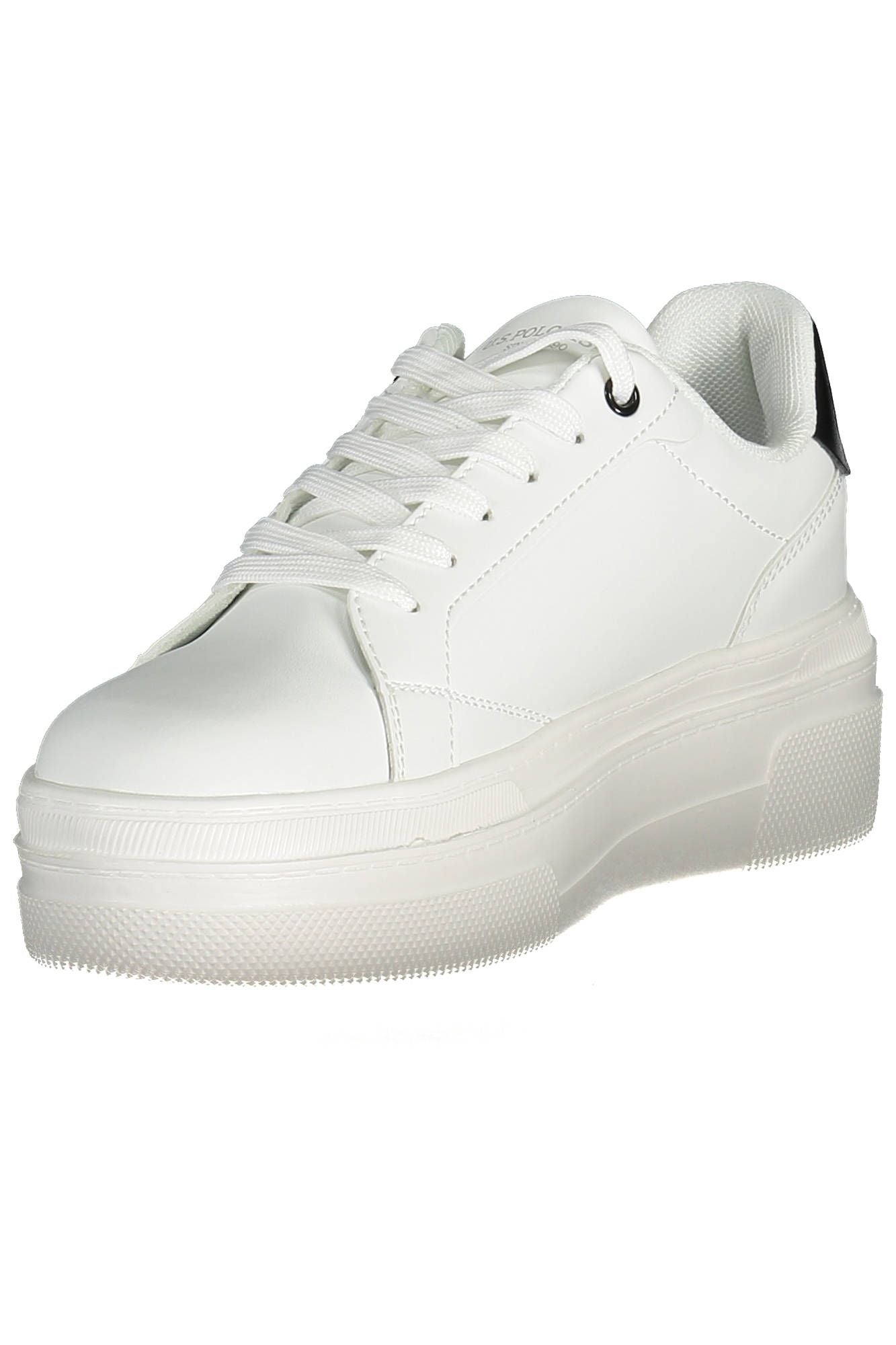 Elegant White Lace-Up Sports Sneakers