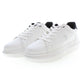 Chic White Lace-Up Sneakers with Logo Detail