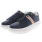 Chic Blue Lace-Up Sneakers with Logo Detail