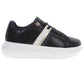 Chic Black Lace-Up Sneakers with Logo Detail
