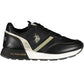 Elegant Black Lace-Up Sports Sneakers