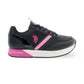Chic Black Lace-up Sneakers with Logo Detail