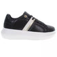 Chic Black Lace-Up Sneakers with Contrast Detailing