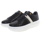 Chic Black Lace-Up Sneakers with Logo Detail