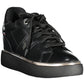 Chic Black Lace-Up Sneakers with Logo Detail