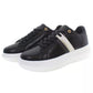 Chic Black Lace-Up Sneakers with Contrast Detailing