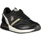 Elegant Black Lace-Up Sports Sneakers