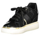 Chic Black Lace-Up Sneakers with Logo Detailing