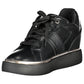 Chic Black Lace-Up Sneakers with Logo Detail