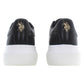 Chic Black Lace-Up Sneakers with Logo Detail