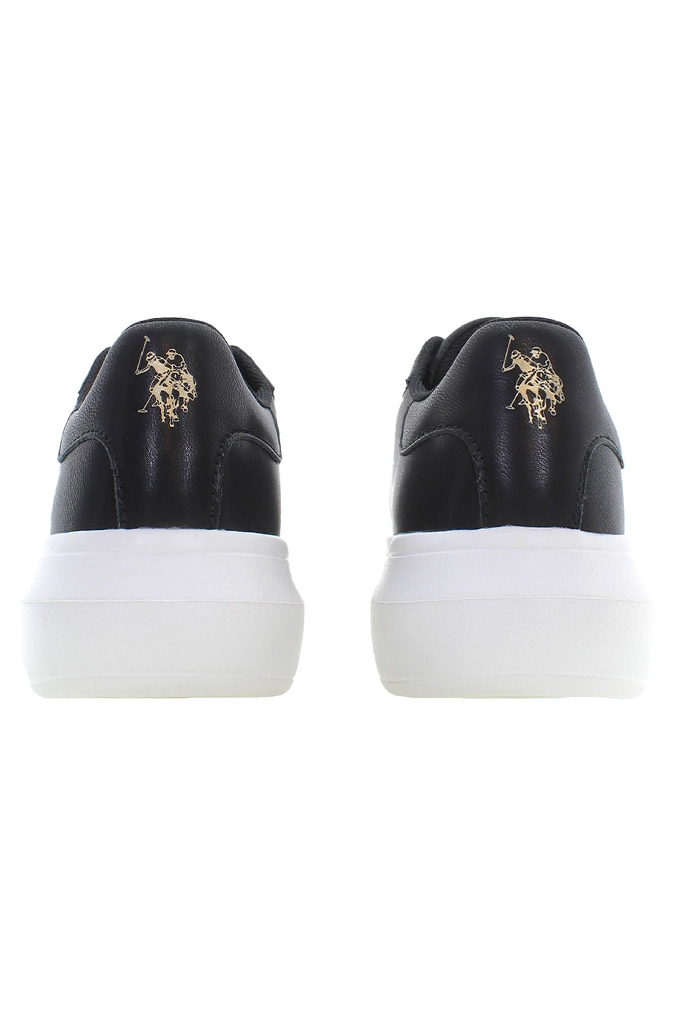 Chic Black Lace-Up Sneakers with Logo Detail