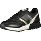 Elegant Black Lace-Up Sports Sneakers