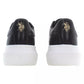 Chic Black Lace-Up Sneakers with Contrast Detailing