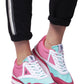 Chic Pink Lace-up Sports Sneakers