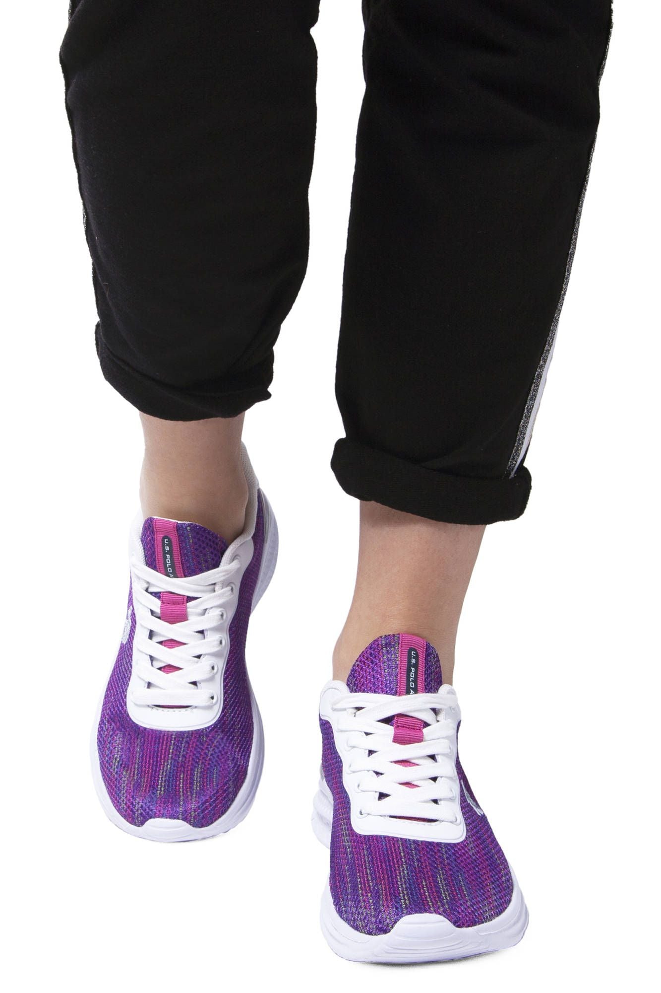 Chic Purple Lace-Up Sports Sneakers