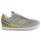 Classic Beige Lace-Up Sneakers with Logo Detail