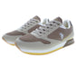 Beige Lace-Up Sneakers with Contrast Detailing