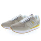 Classic Beige Lace-Up Sneakers with Logo Detail