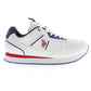 Sleek White Sports Sneakers with Logo Detail