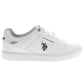 Sleek White Sneakers with Contrast Details