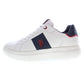 Chic White Lace-Up Sports Sneakers With Logo Detail