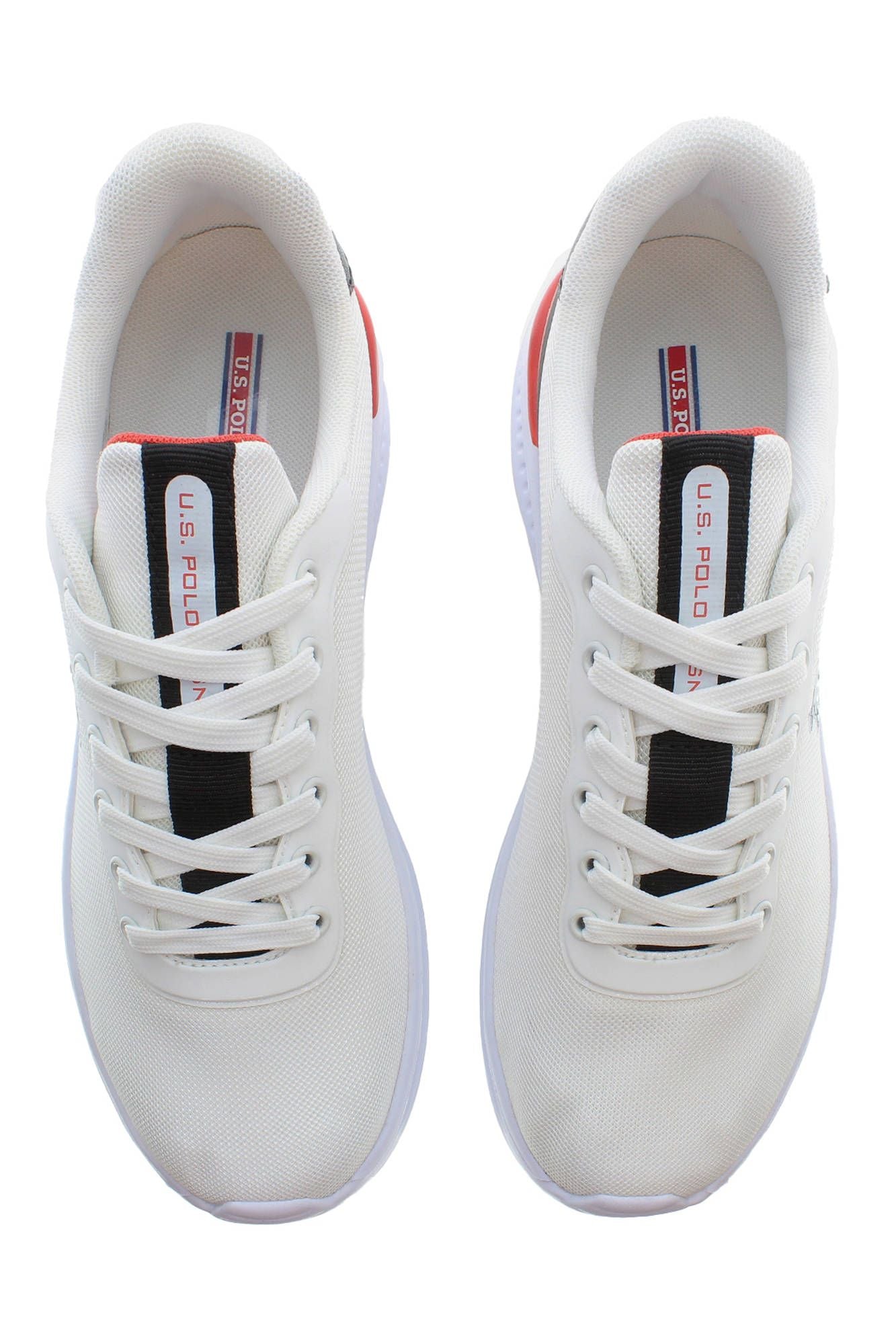 Sleek White Sports Sneakers with Contrasting Accents