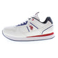 Sleek White Sports Sneakers with Logo Detail