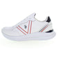 Elegant White Lace-Up Sports Sneakers