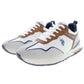 Elegant White Sports Sneakers with Contrasting Accents