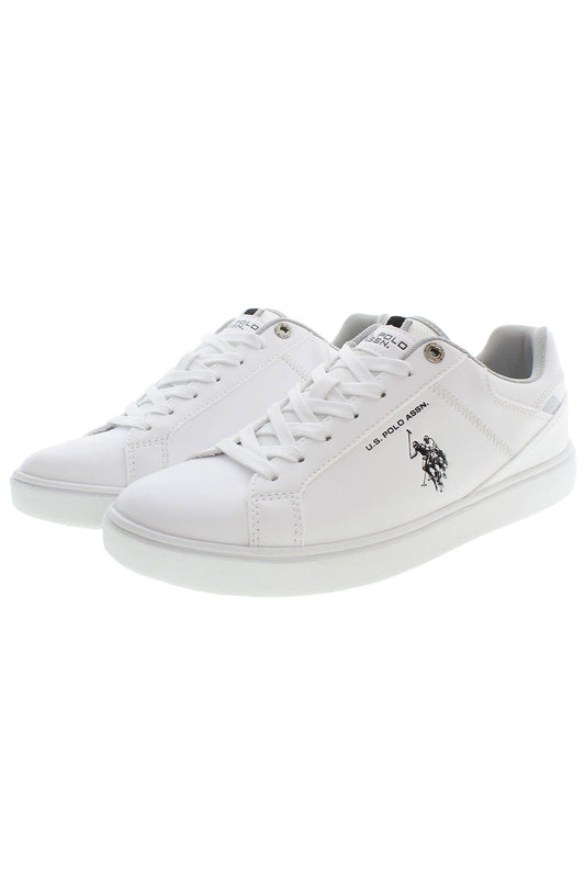 Sleek White Sneakers with Contrast Details