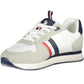 Elegant White Sports Sneakers with Logo