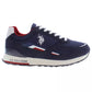 Chic Blue Lace-Up Sports Sneakers