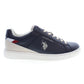 Sleek Blue Sports Sneakers with Logo Detail